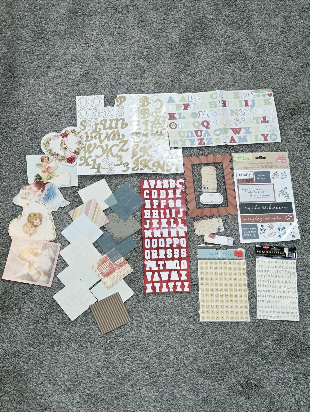 Miscellaneous Ephemera/Scrapbook/Stickers Supplies (new & partially used)